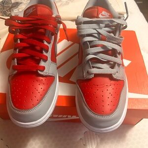 Nike Dual-Tone Red and Gray Shoes